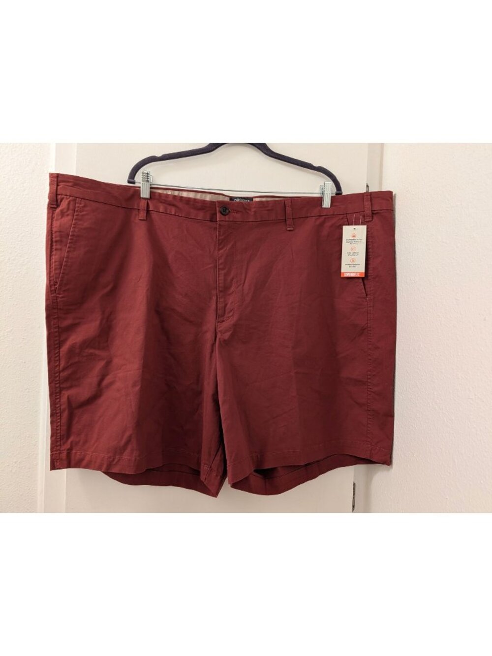 Dockers Mens Big & Tall Ultimate Short W/ Supreme Flex Burgundy Size 52 Flexible